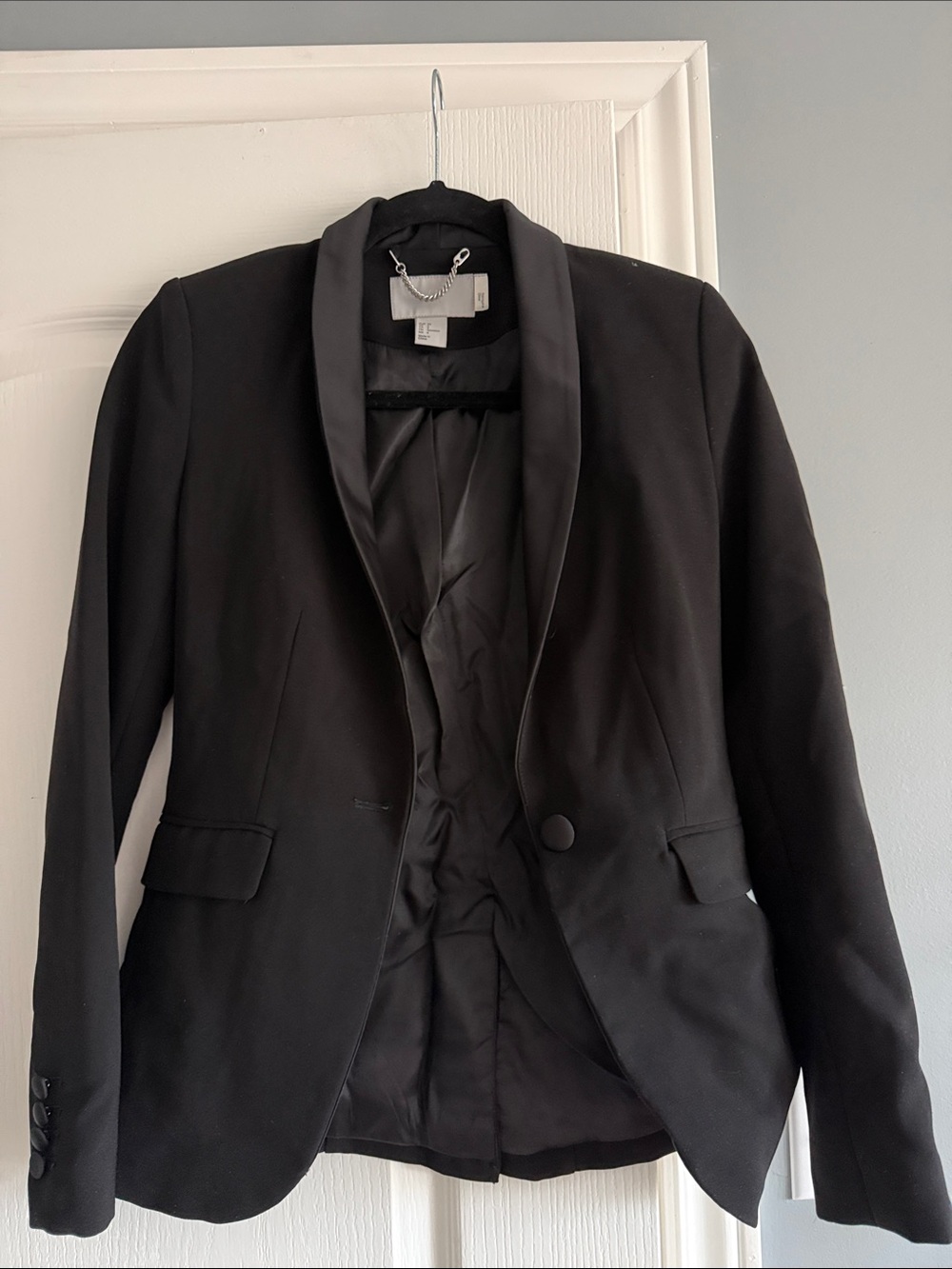H&M Black Shawl Collar Women's Blazer
